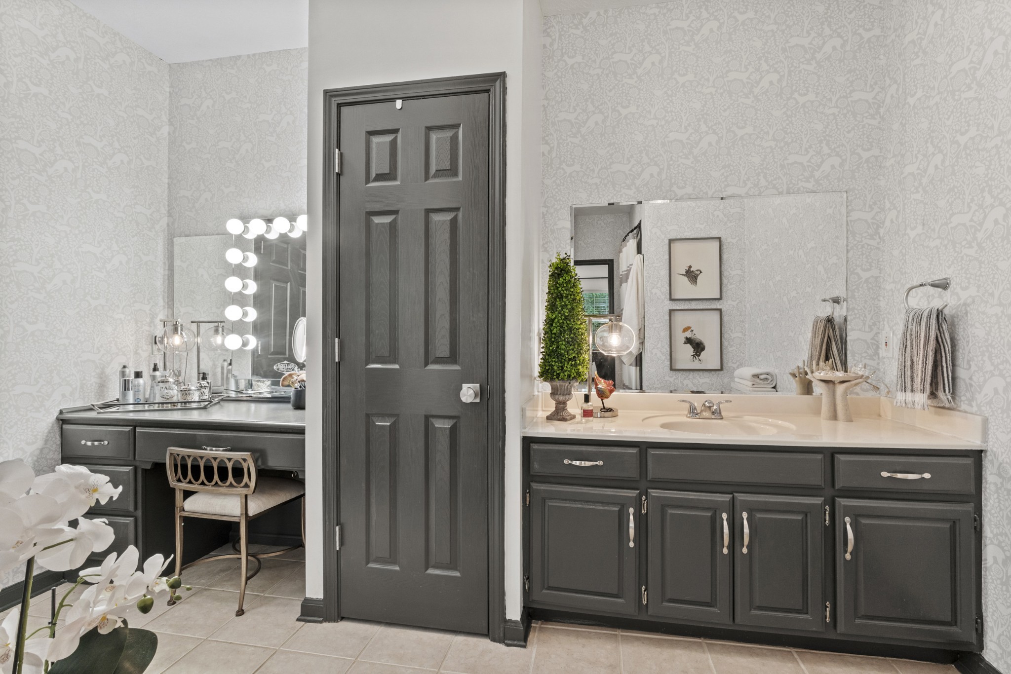 3336 Green Grove Road Hartsville, TN 37074 - Photo 17 of 64 a bathroom with a double vanity sink and a mirror