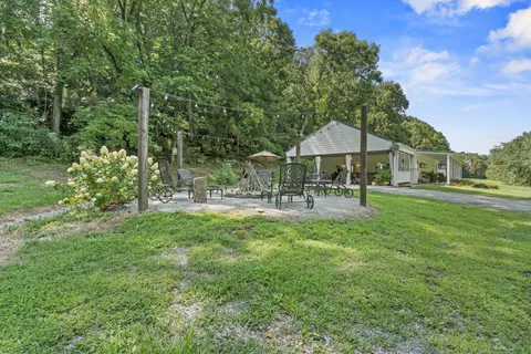 a outdoor view with a sitting space