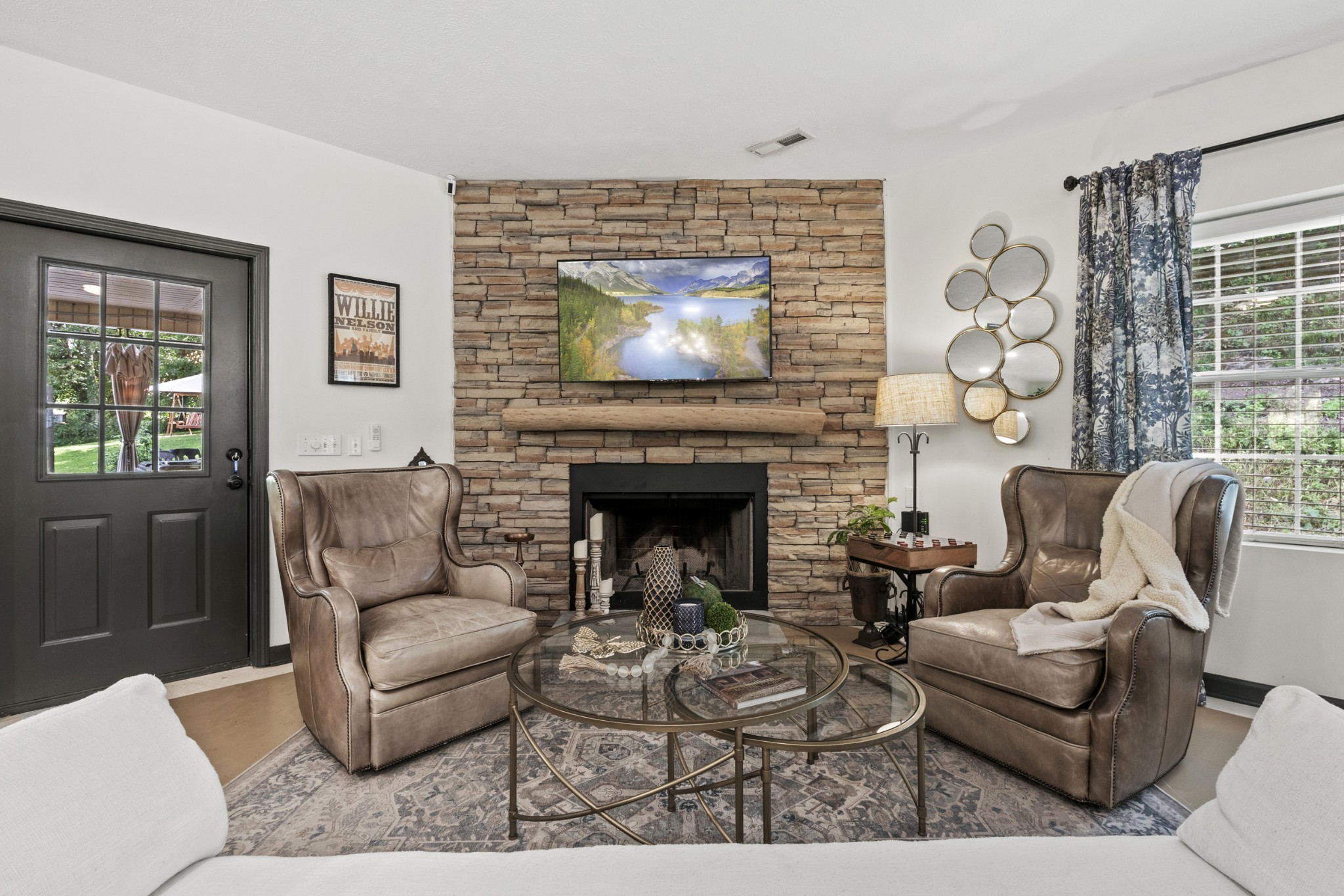 3336 Green Grove Road Hartsville, TN 37074 - Photo 9 of 64 a living room with furniture and a fireplace