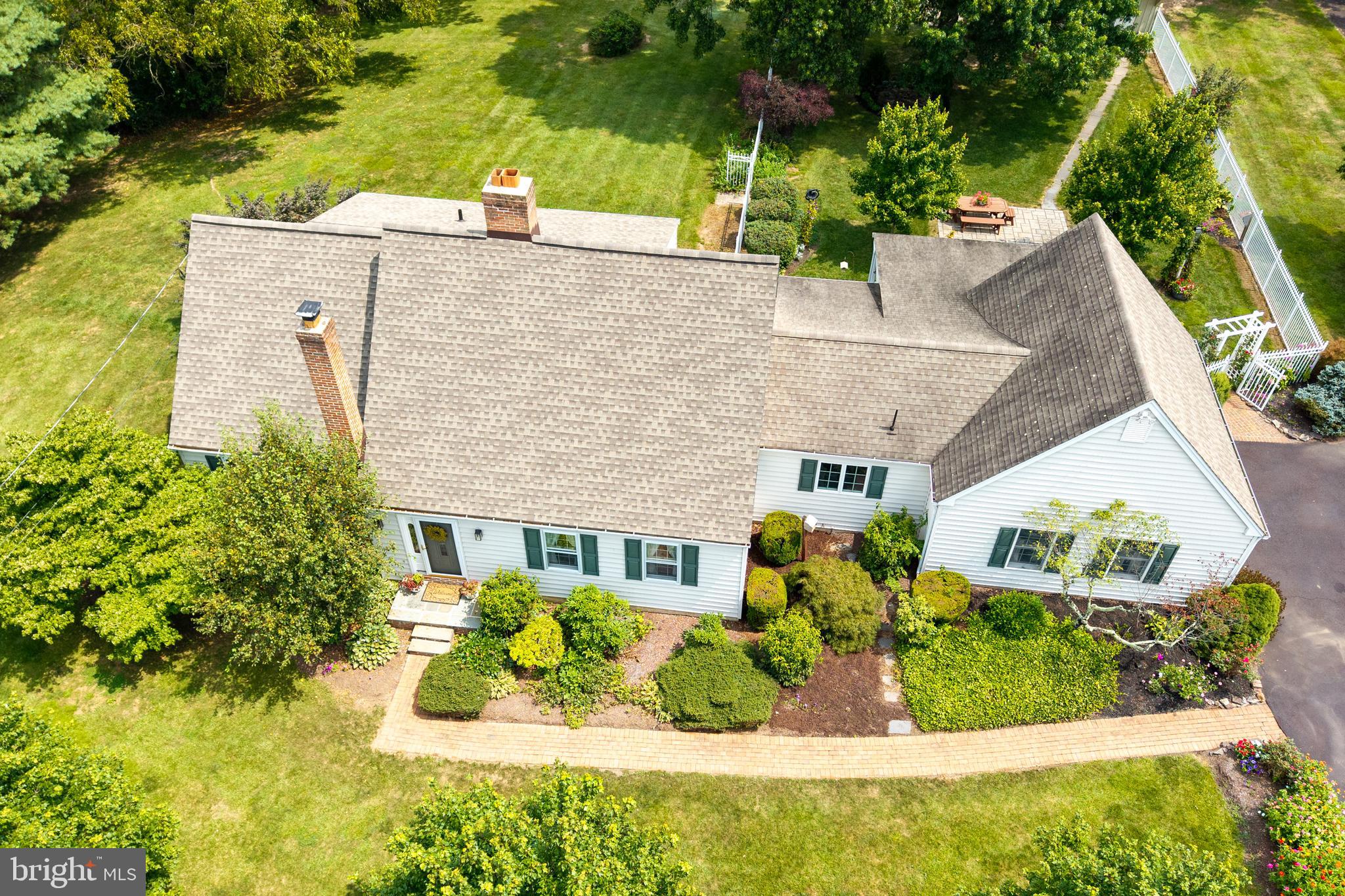 741 Cowpath Road Telford, PA 18969 - Photo 4 of 72 an aerial view of a house with a yard and potted plants