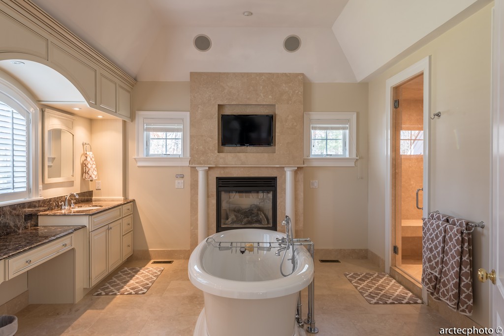 44 Pleasant Park Drive Mashpee, MA 02649 - Photo 7 of 14 a living room with furniture and a fireplace