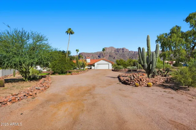 a view of a street with a building in the background