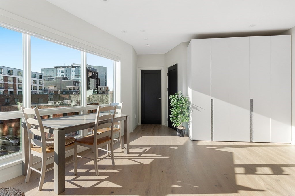 100 A Street, Unit 4 Boston, MA 02127 - Photo 17 of 42 a living room with furniture a large window and potted plants