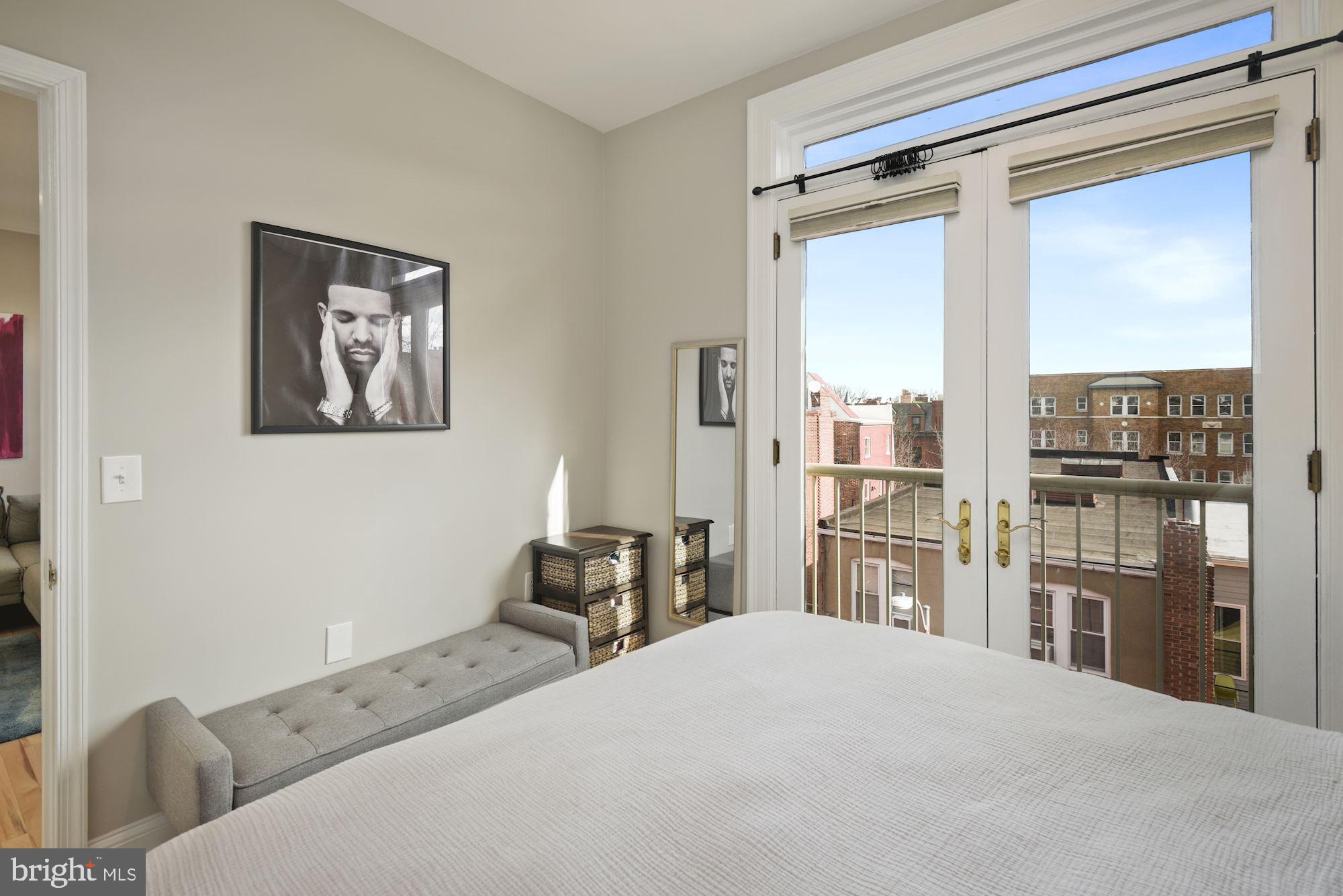 20 Logan Circle Northwest, Unit 32 Washington, DC 20005 - Photo 9 of 12 Juliet balcony off of bedroom