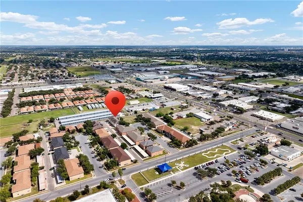 an aerial view of a city