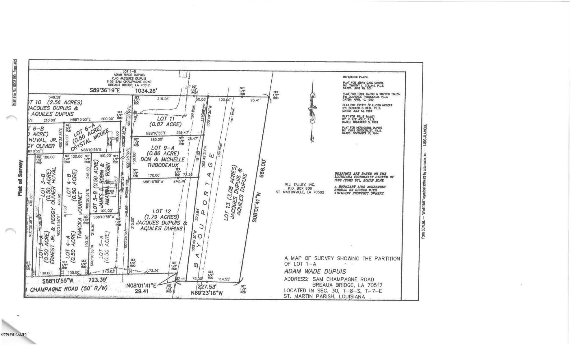 Tbd Sam Champagne Road Breaux Bridge, LA 70517 - Photo 5 of 5 Plat