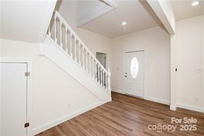 115 West Lacy Street Chester, SC 29706 - Photo 18 of 47 a view of a hallway with wooden floor and entryway