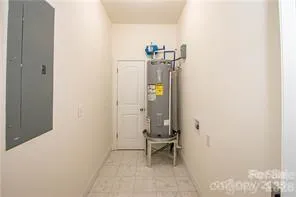 a view of room with a table and chairs