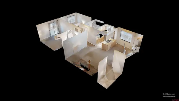 a view of water heater room with floor to ceiling window