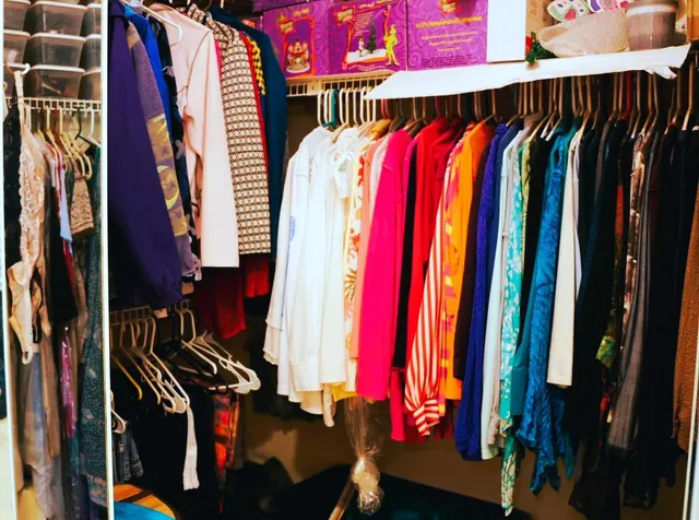 a view of a walk in closet