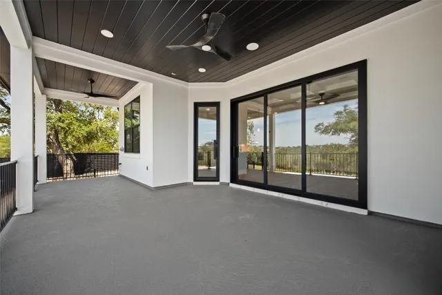 a view of a building with a road