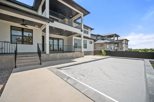 a backyard of a house with lots of green space