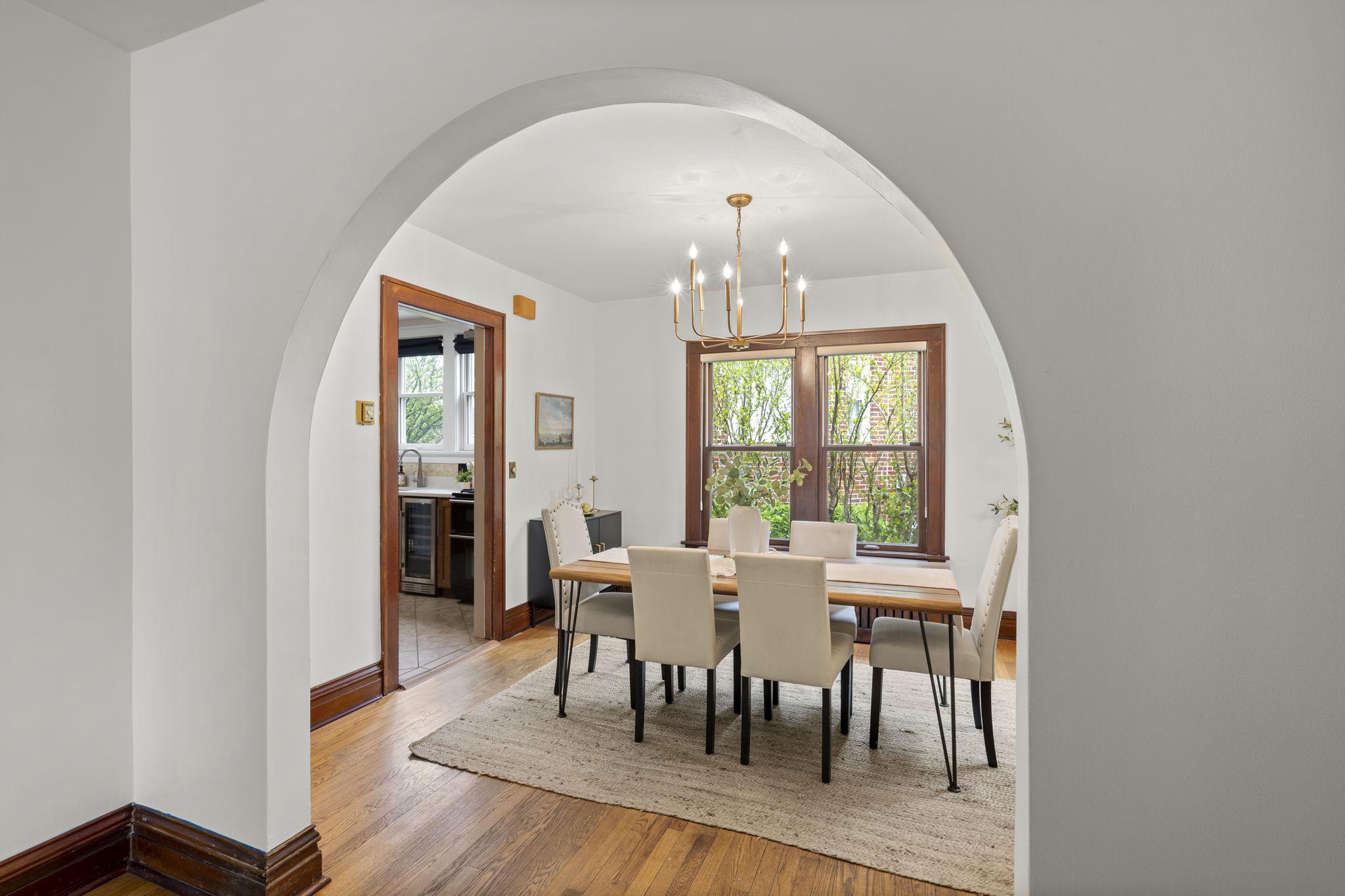 9409 Garwood Street Silver Spring, MD 20901 - Photo 11 of 49 Beautiful arch way into Formal Dining Room.