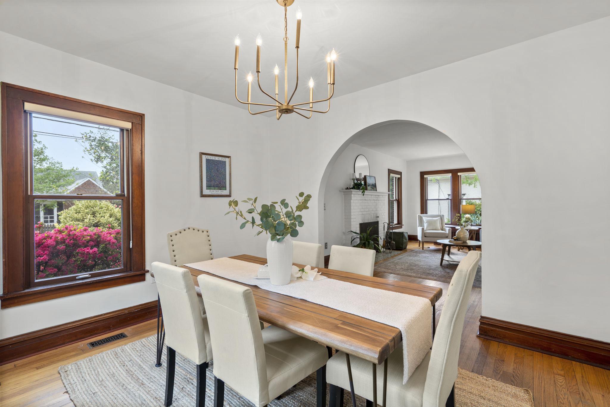 9409 Garwood Street Silver Spring, MD 20901 - Photo 13 of 49 Dining Room with new chandelier.
