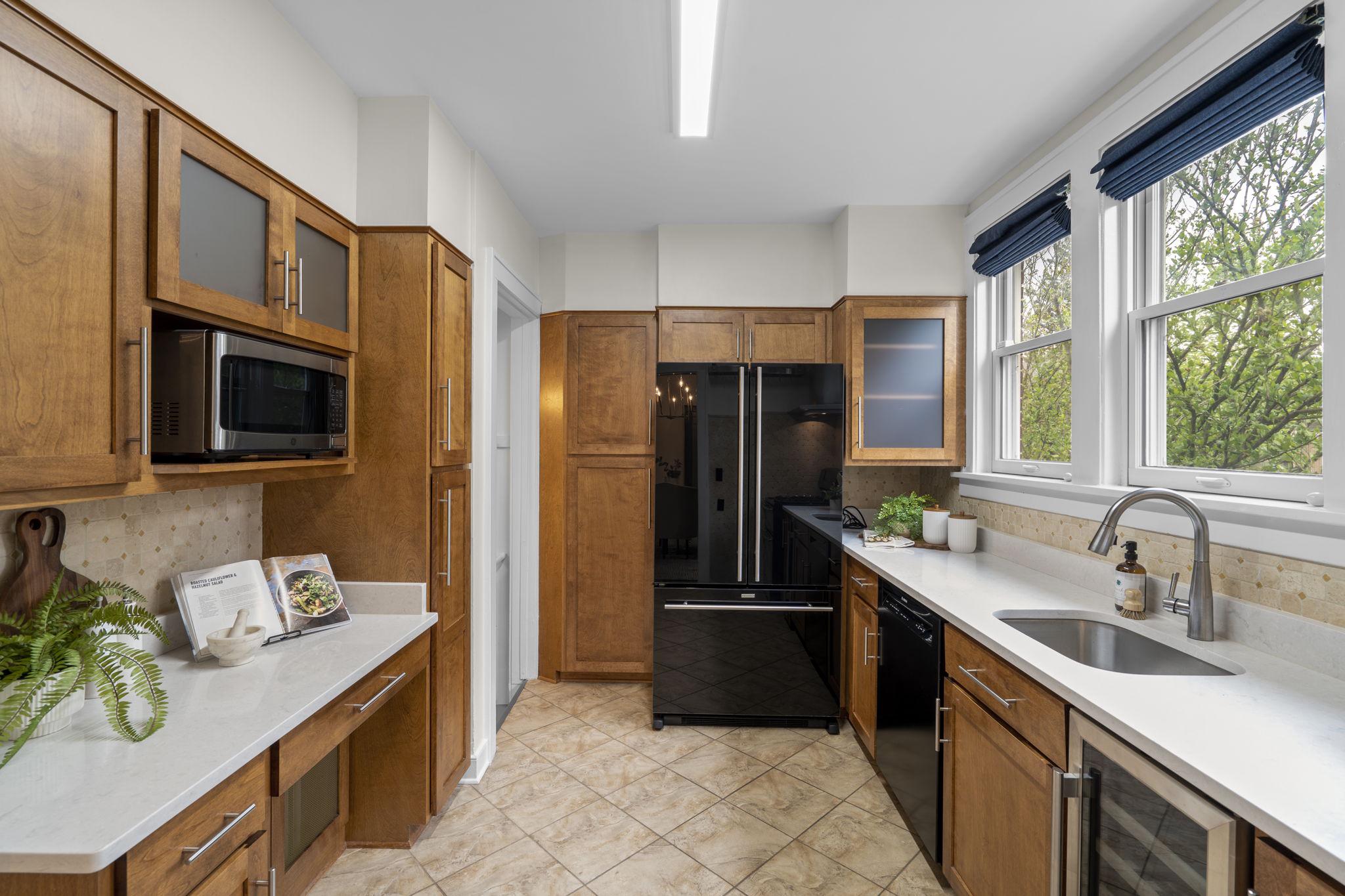 9409 Garwood Street Silver Spring, MD 20901 - Photo 16 of 49 Modern Kitchen with wine refrigerator.
