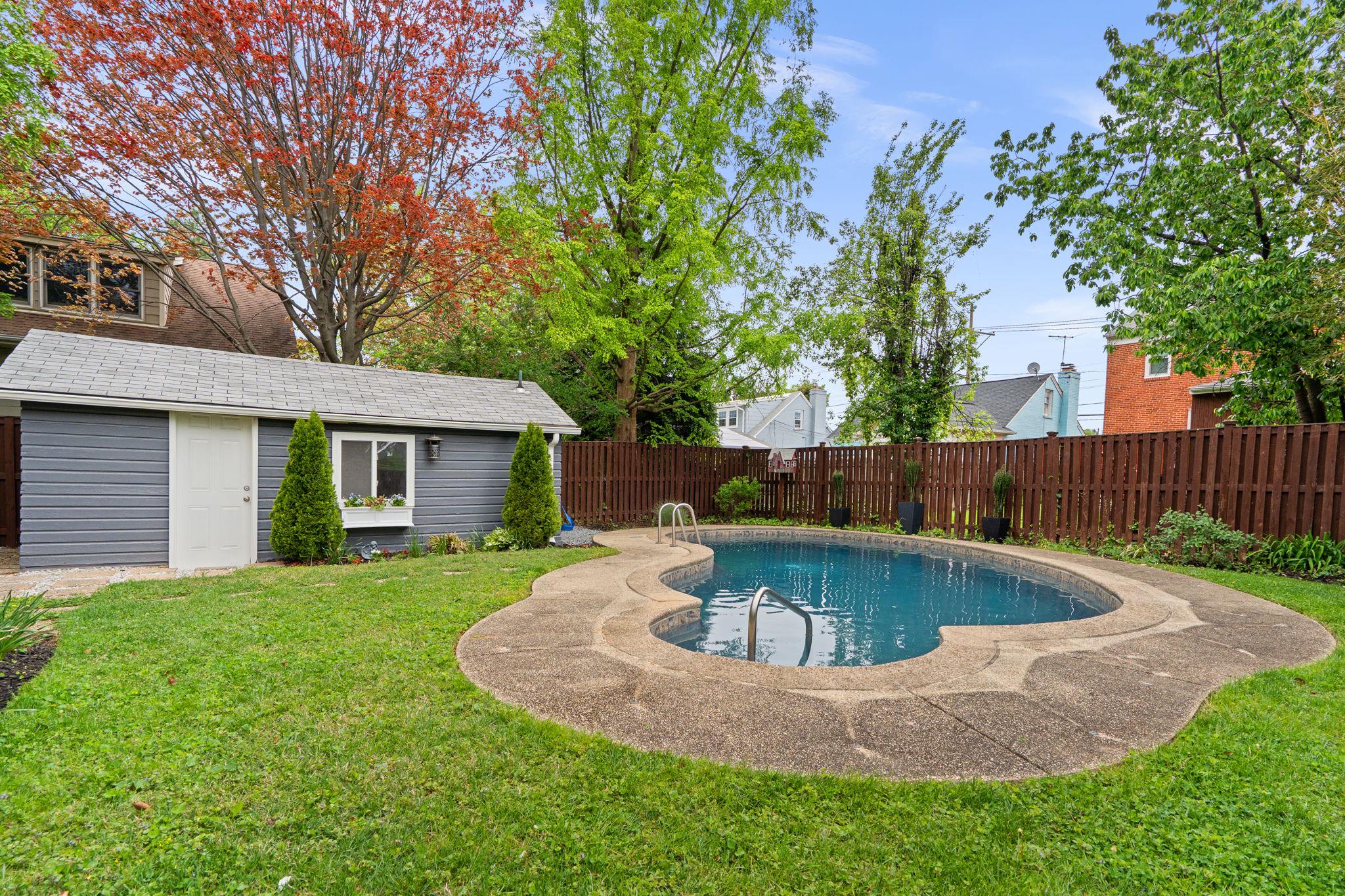 9409 Garwood Street Silver Spring, MD 20901 - Photo 42 of 49 Tranquil backyard oasis with pool & garage.