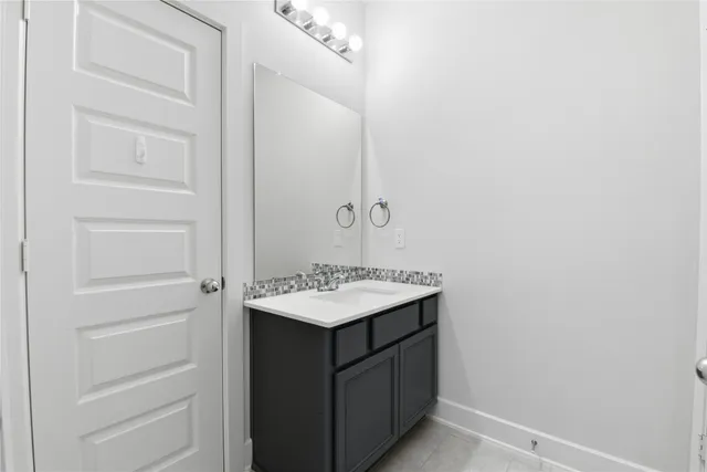 an empty room with closet