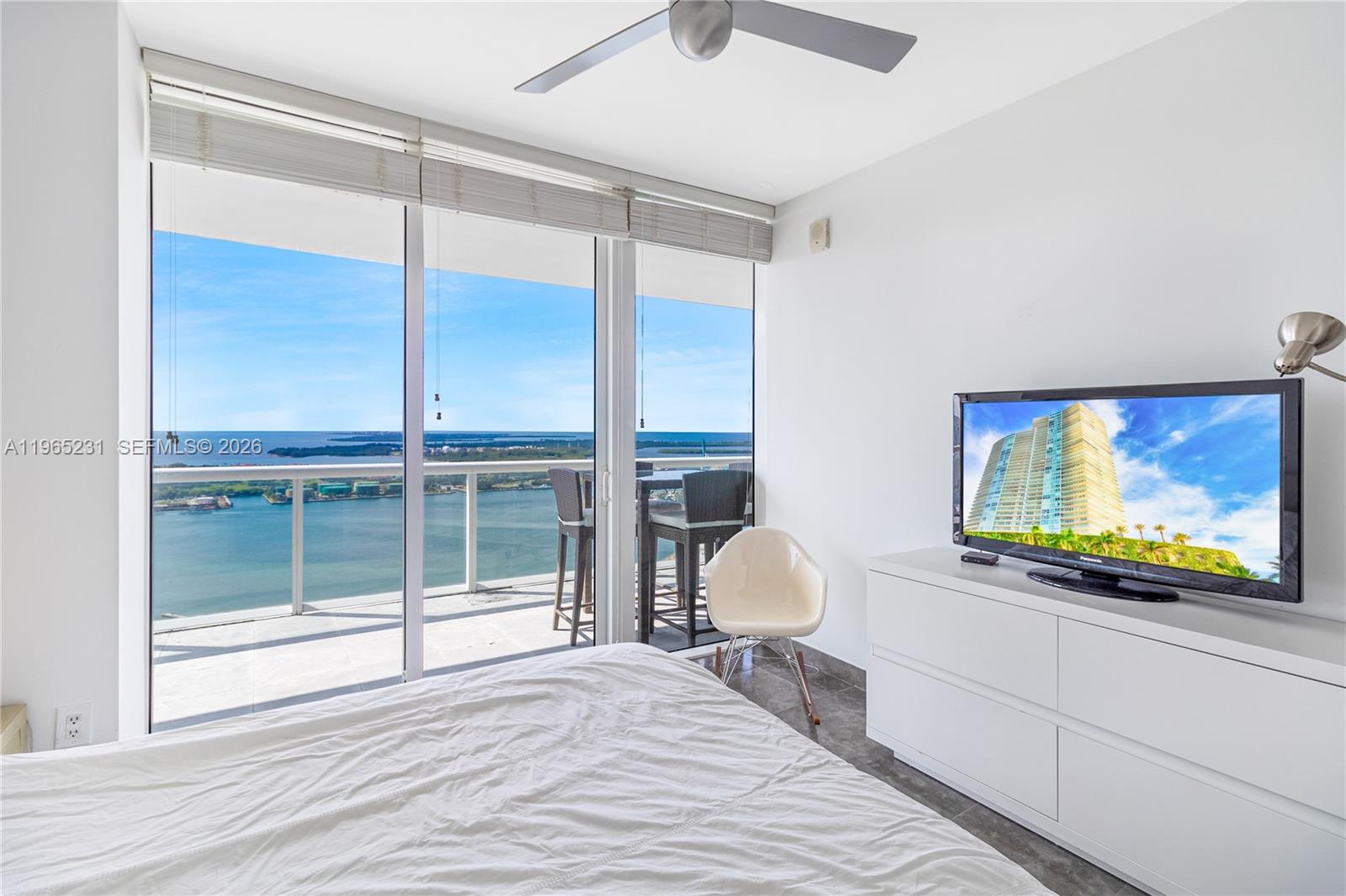 450 Alton Road, Unit 3703 Miami Beach, FL 33139 - Photo 22 of 27 a room with furniture and a flat screen tv