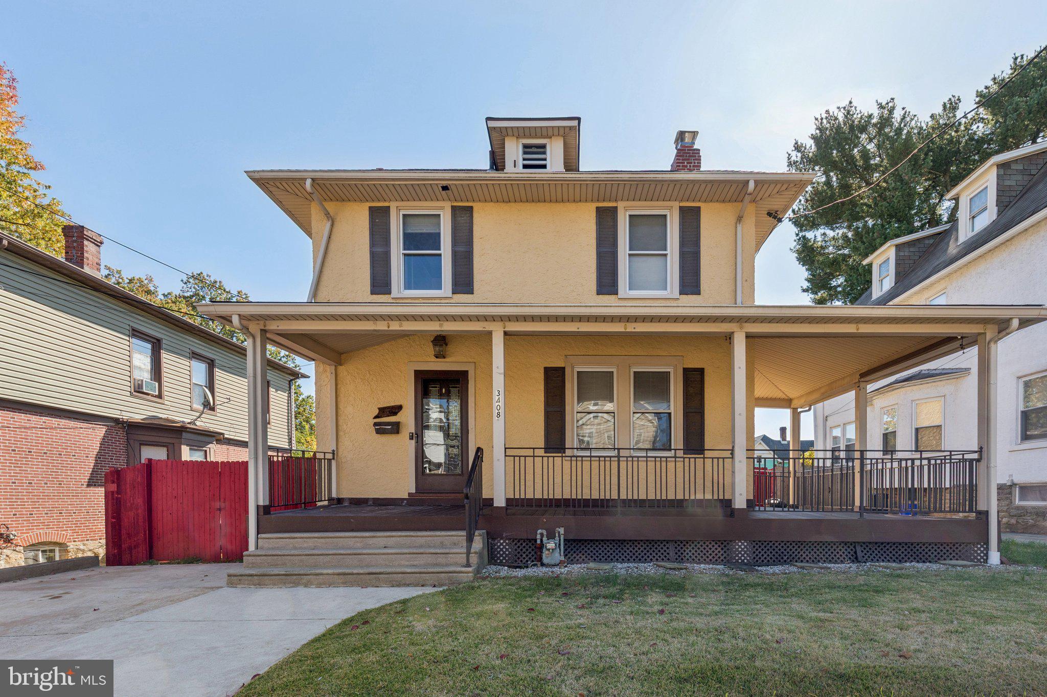 3408 Marshall Road Drexel Hill, PA 19026 - Photo 2 of 28 a front view of a house with a yard