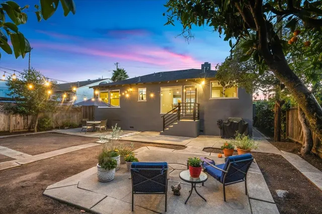 a outdoor space with lots of tables and chairs