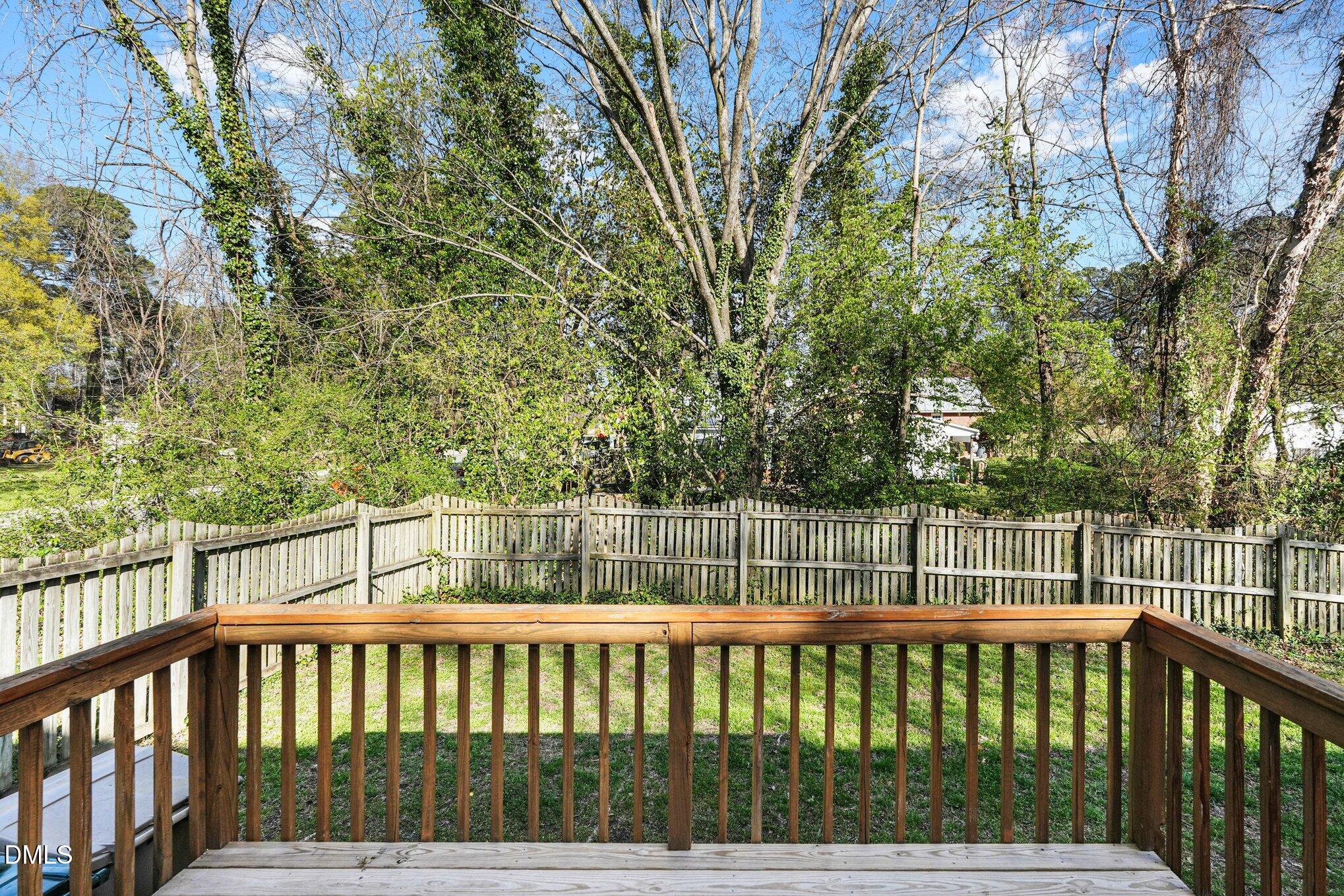 284 Dullis Circle Garner, NC 27529 - Photo 32 of 35 a view of a wooden deck