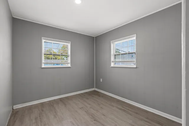 an empty room with a window