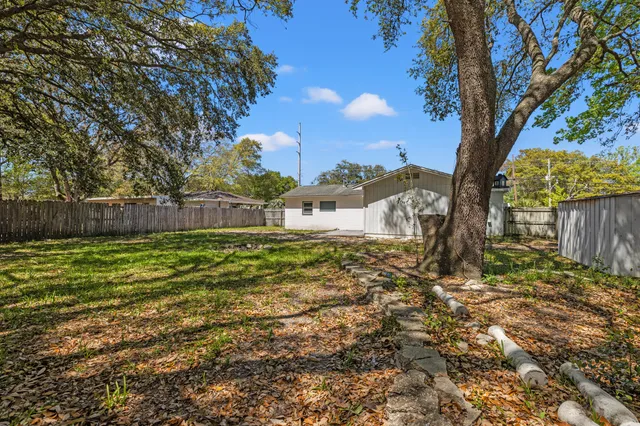a backyard of a house