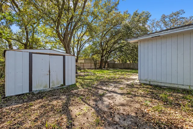a backyard of a house