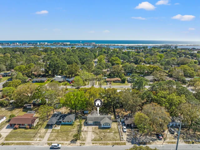 a view of a water fountain and an outdoor space