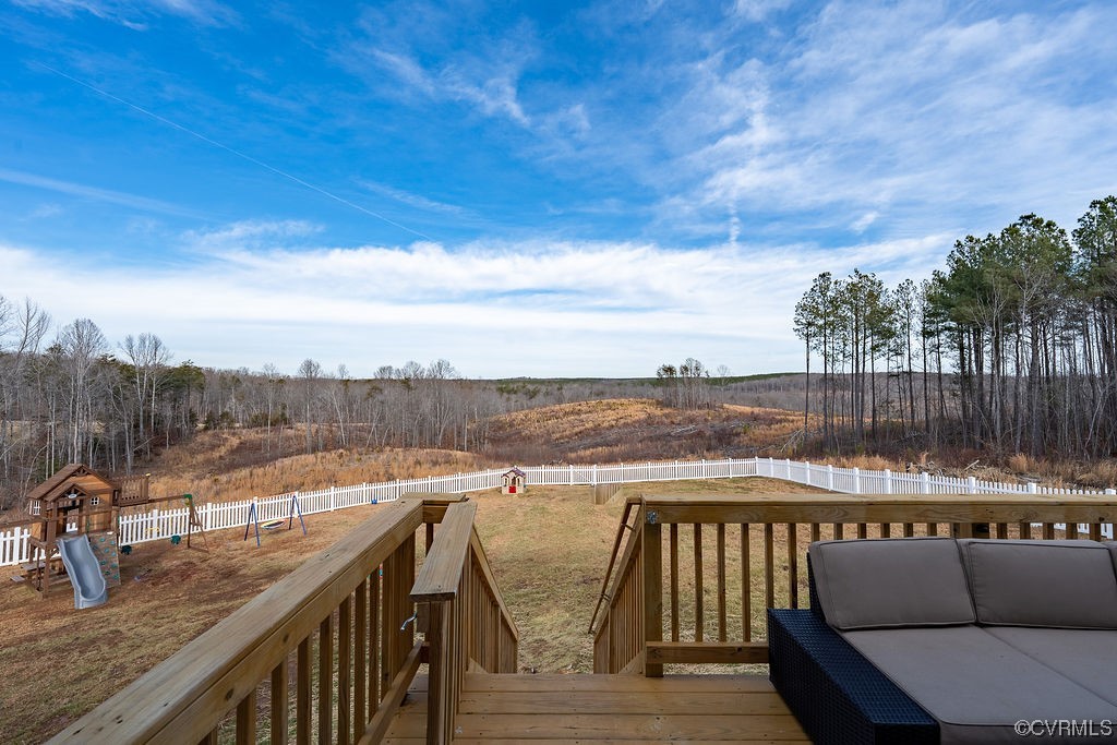 1147 Courthouse Road Palmyra, VA 22963 - Photo 27 of 48 a view of roof deck with a barbeque and wooden floor