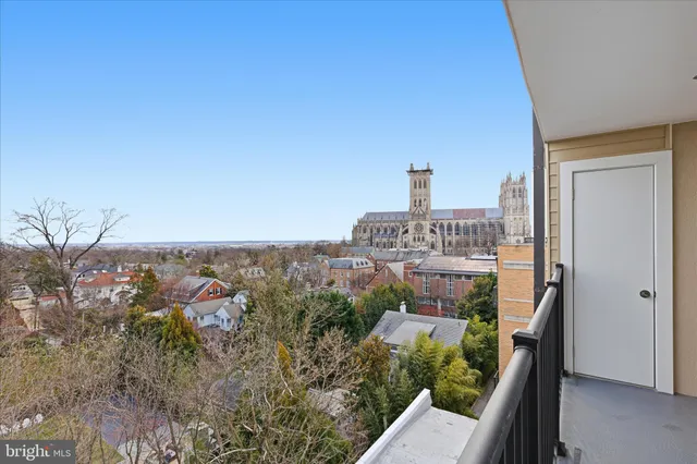 a view of city from balcony
