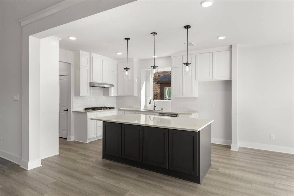 1285 Flamingo Road Forney, TX 75126 - Photo 19 of 40 a kitchen with kitchen island a sink appliances and cabinets