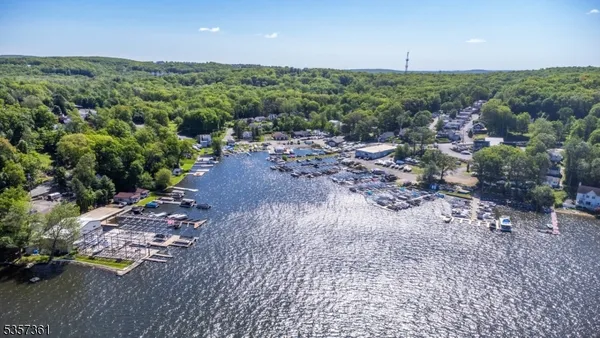 a view of a lake and a yard