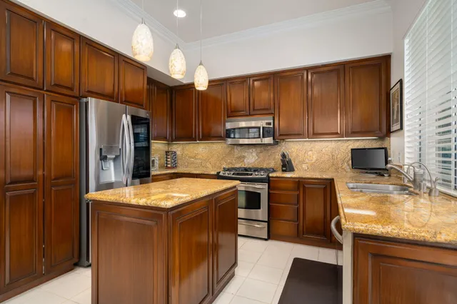 a view of a lake with a city view