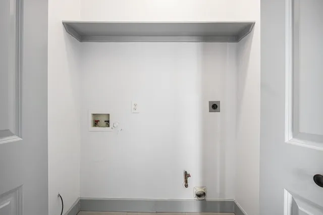 a view of small space with wooden floor