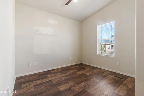 an empty room with a window