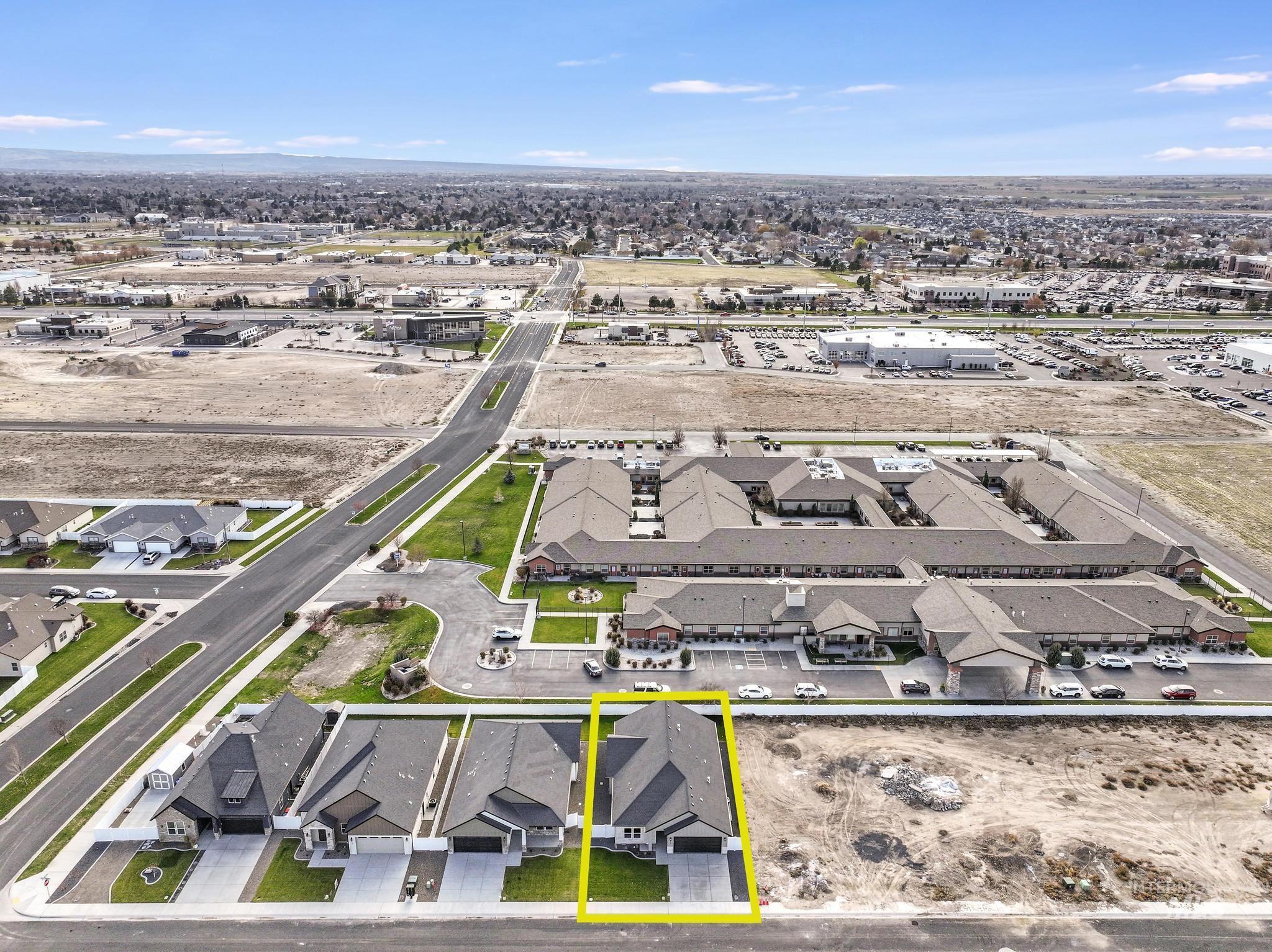 527 Falling Leaf Lane Twin Falls, ID 83301 - Photo 40 of 42 Aerial overview of property's location featuring nearby suburban area and property parcel outlined