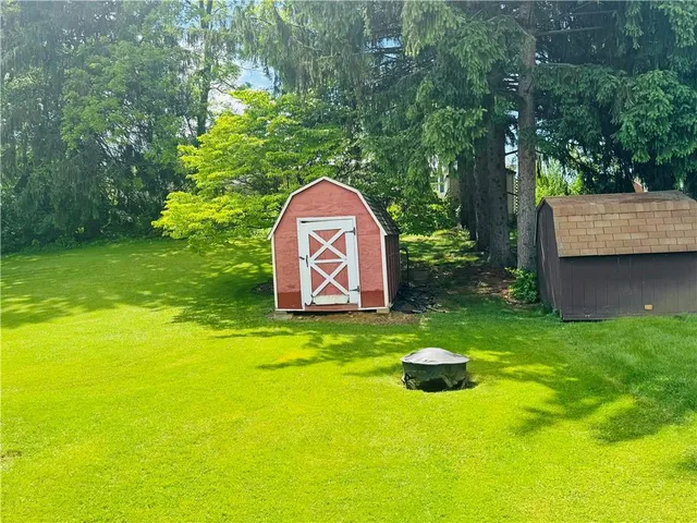 a garden view with a garden