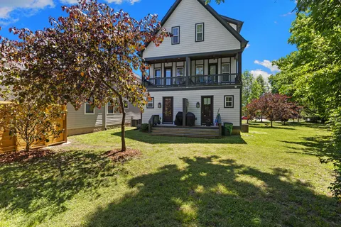 a house view with a garden space