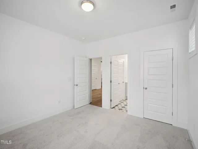an empty room with an entryway