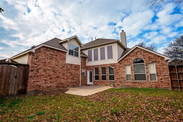 a backyard of a house
