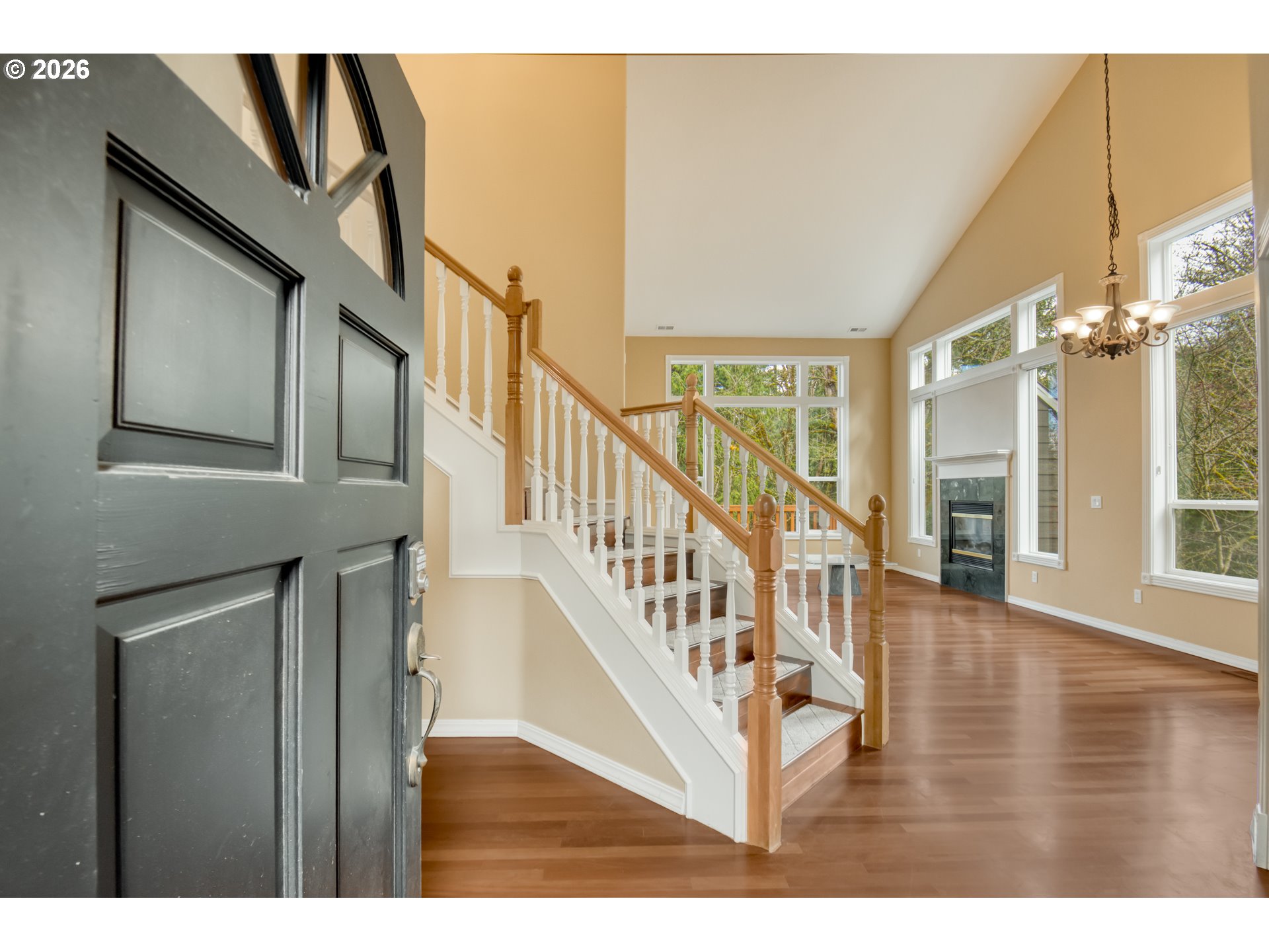 9583 Northwest Randall Lane Portland, OR 97229 - Photo 2 of 41 a view of entryway and hall with wooden floor