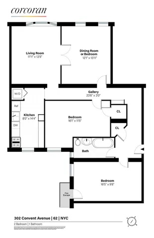 $450,000 | 302 Convent Avenue, Unit 62 | Hamilton Heights