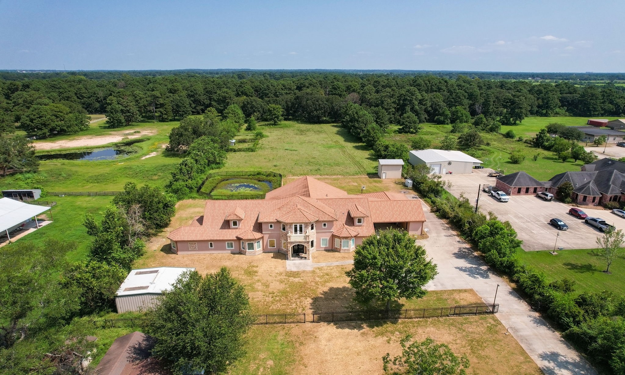 17018 Grant Road Cypress, TX 77429 - Photo 48 of 50 an aerial view of a house with a garden