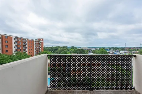 a view of city from balcony