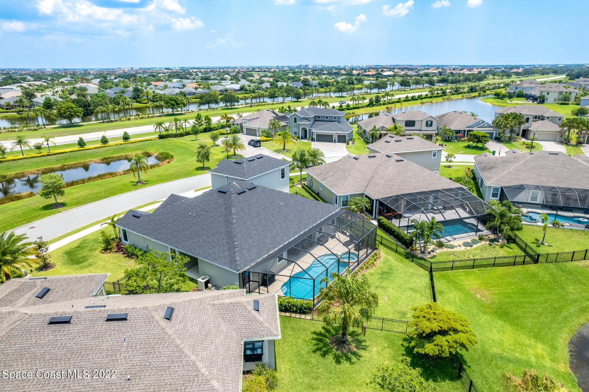 3231 Casterton Drive Melbourne, FL 32940 - Photo 80 of 88 an aerial view of a house with a ocean view