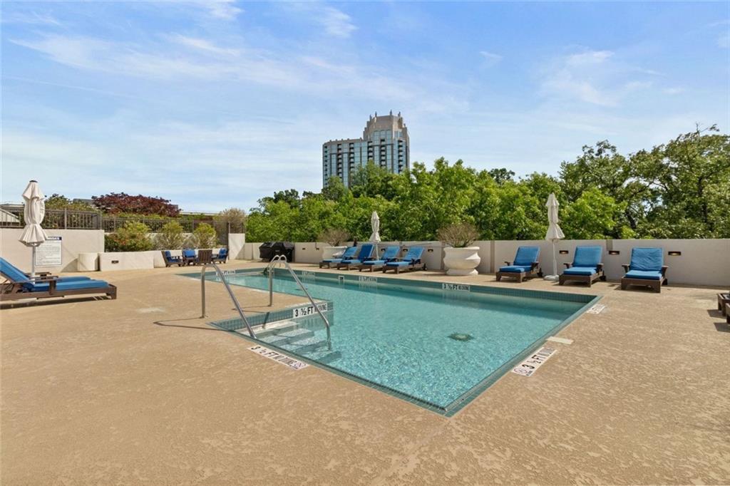 2828 Peachtree Road Northwest, Unit 1704 Atlanta, GA 30305 - Photo 35 of 41 a view of a swimming pool and outdoor space
