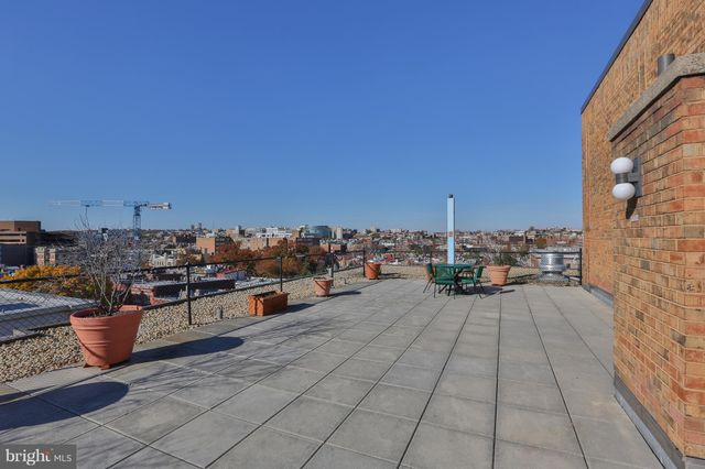 a view of a terrace with seating space