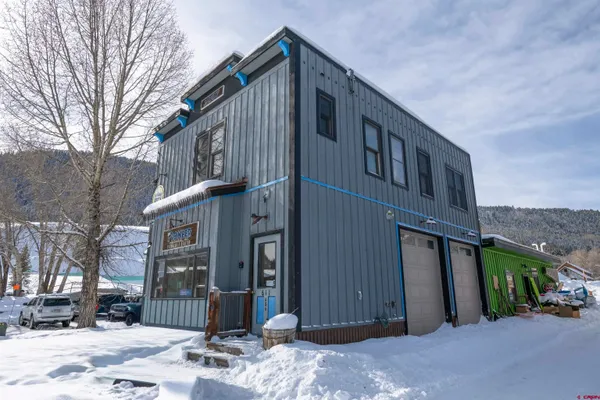 a view of a building with a street