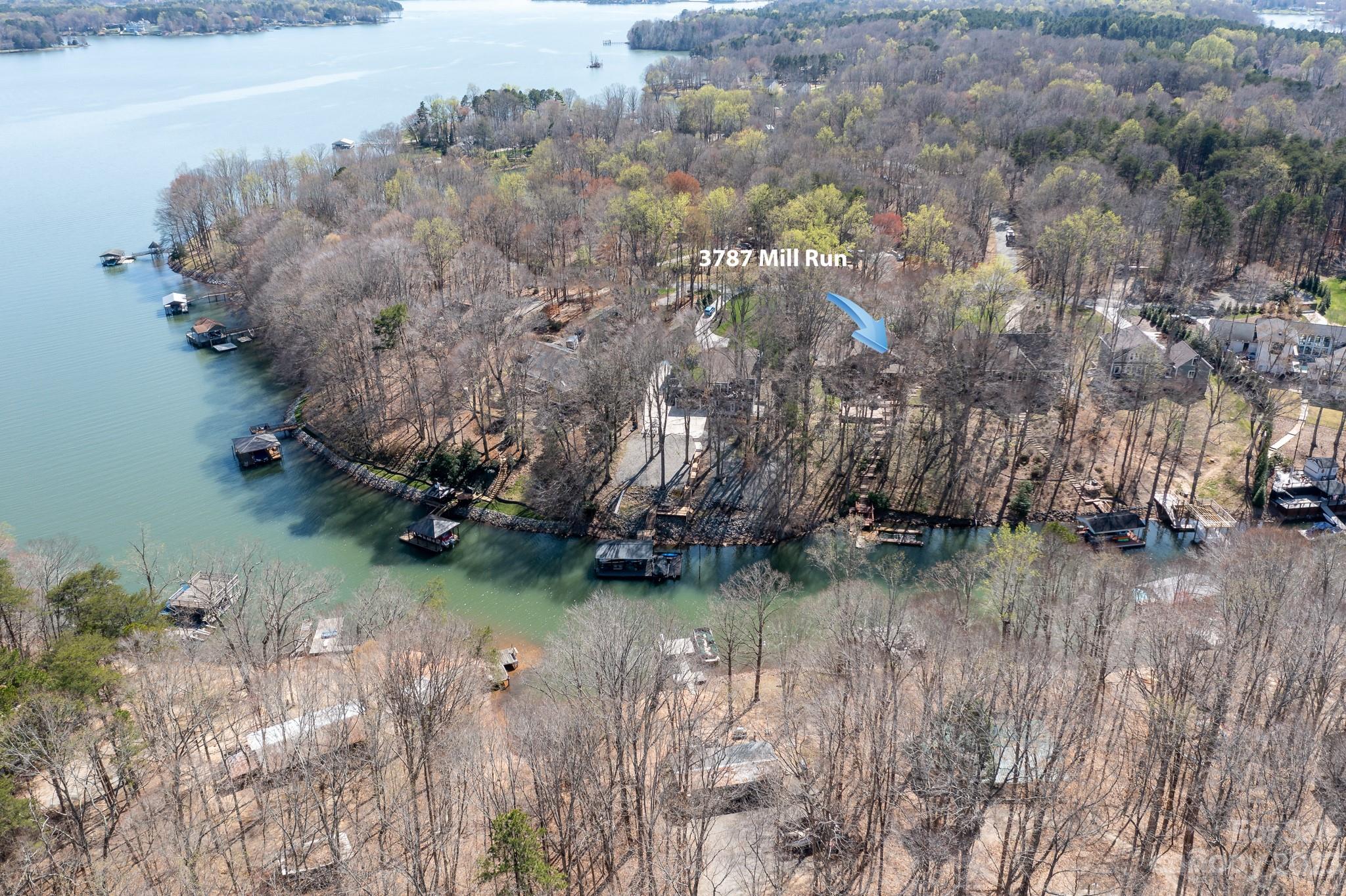 3787 Mill Run Terrell, NC 28682 - Photo 41 of 42 a view of a wooden wall with a lake view